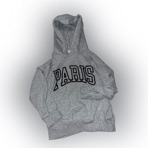 Girls Zara 5-6 “Paris” Heather Gray Hoodie